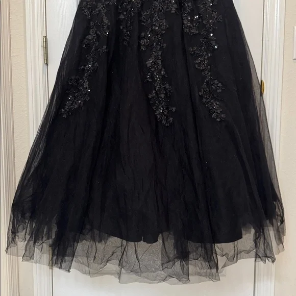 Mac Duggal 20362 Embellished Flutter Sleeve Bow Waist A Line Dress Size 10 NWT